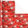 Scotch Hallmark Christmas Wrapping Paper Rolls Magic Tape (Set of 3 Gift Wrap Rolls with 6 Rolls of Tape) Vintage Holiday Designs – Dancing Santa, Snowman, Merry, Jolly, Happy, Peace(Magic Tape + Wrapping Paper)
