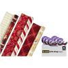 imageHallmark Christmas Wrapping Paper Rolls and Scotch GiftWrap Tape Set of 3 Reversible Gift Wrap Rolls with 6 Rolls of Tape Traditional Holiday  Santa Red and Gold Snowflakes Stripes PlaidWrapping Paper  Scotch Tape
