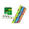 Scotch Magic Tape and Hallmark Nintendo Super Mario Wrapping Paper Rolls (4 Rolls of Tape with Set of 3 Gift Wrap Rolls) for Birthdays, Christmas, Any Occasion(Tape + Wrapping Paper)