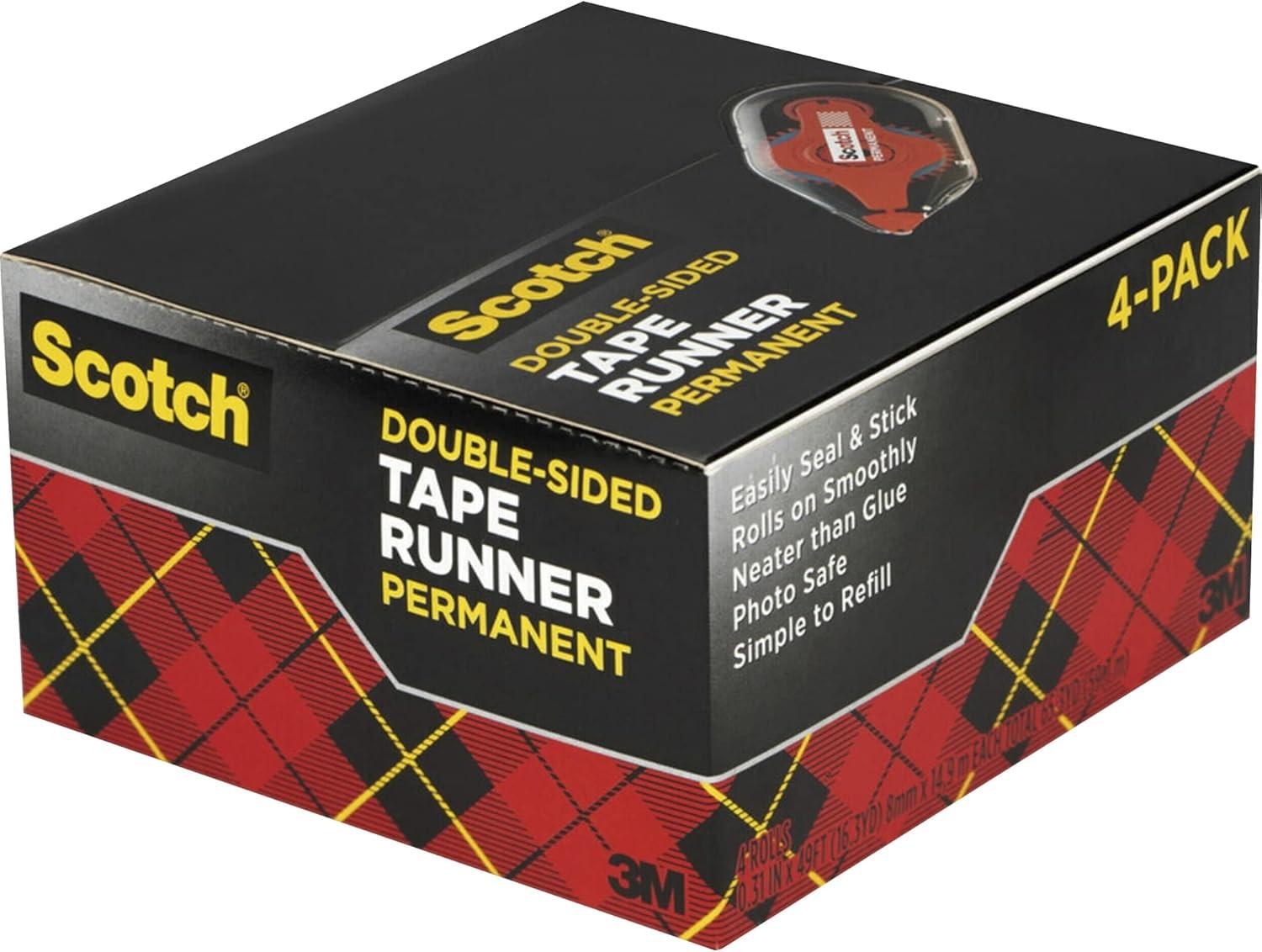 imageScotch Adhesive Dot Roller Value Pack 31 in x 49 ft Great for Home Office Scrapbooking and Art Projects 4Pack