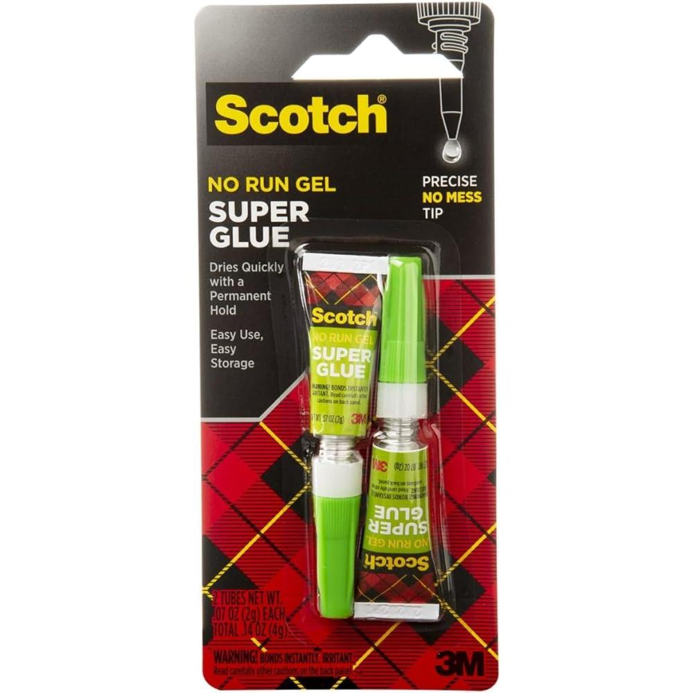 imageScotch Super Glue Gel 07 oz 2Pack Dries Quickly with a Permanent Hold AD112