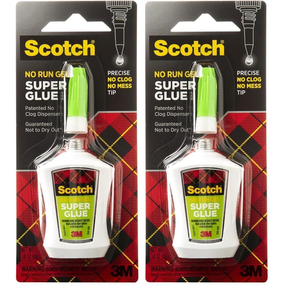 imageScotch Super Glue Gel in Precision Applicator 14 Ounces AD1251 Count Pack of 2