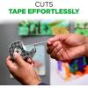 Scotch Magic Tape Stainless Steel Refillable Dispenser with Plant-Based Adhesive Refill Pack, Includes 2 Rolls of Invisible Tape, 3/4 in x 550 in(Dispenser)