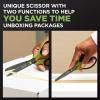 Scotch Non-Stick Unboxing Scissors, Dual-Function Scissors and Boxcutter, 8-inch(Scissors + Boxcutter)