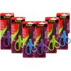 Scotch 7-Inch Student Scissors, Blue, Green, and Purple, Colors Vary, 6-Pack