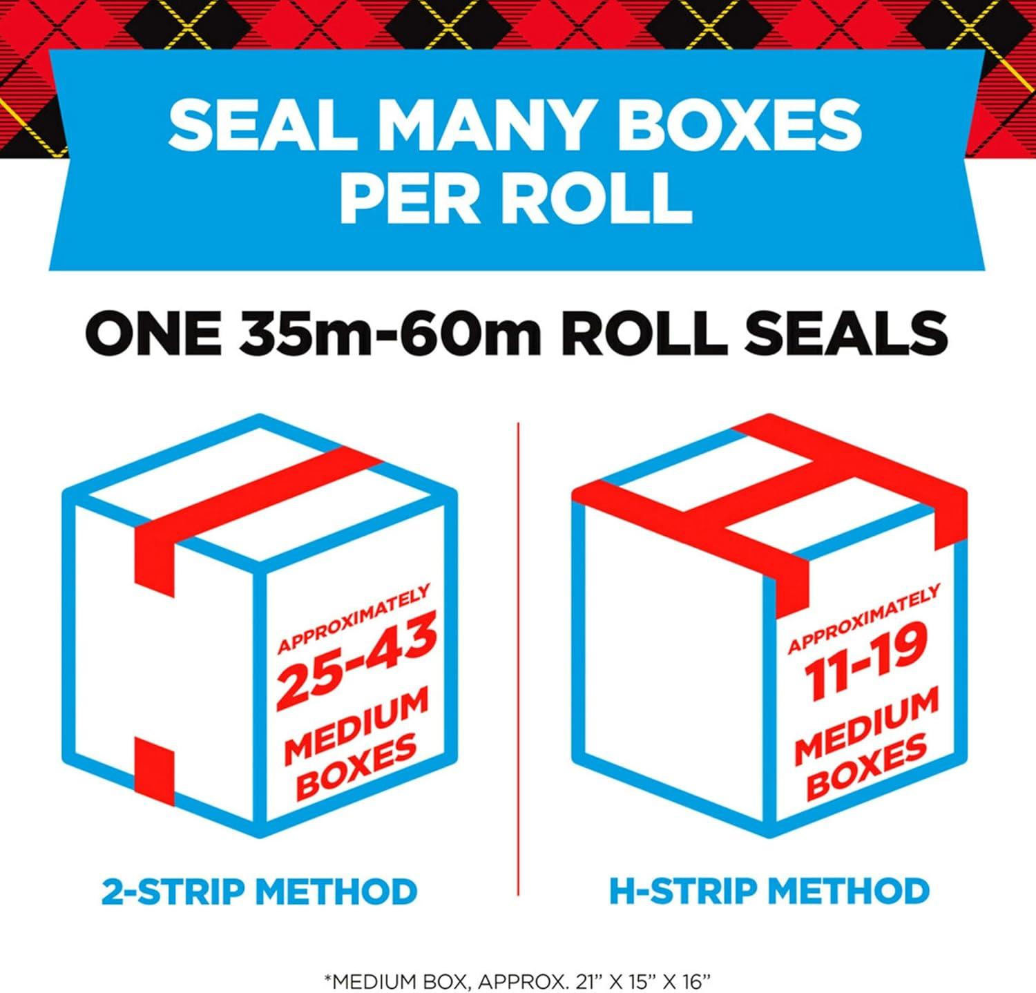 imageScotch Heavy Duty Packaging Tape 188quot x 546 yd Designed for Packing Shipping and Mailing Strong Seal on All Box Types 3quot Core Clear 3 Rolls 38503 Packaging May Vary2 Rolls Pack of 3