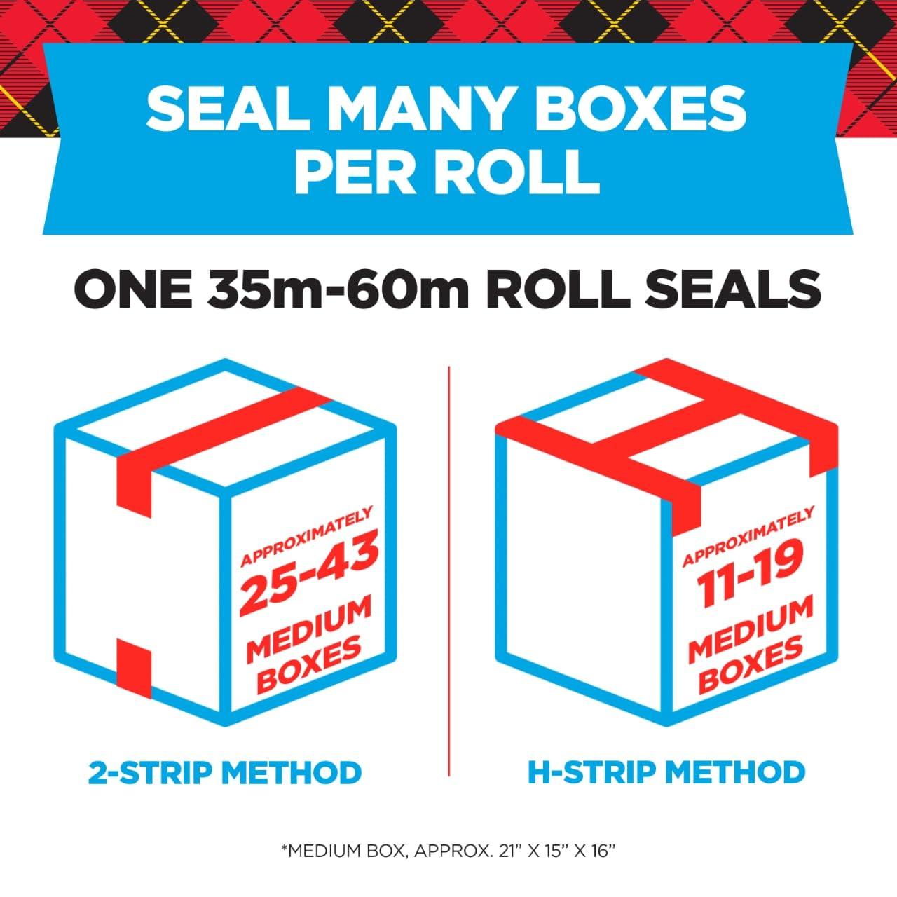 imageScotch Heavy Duty Packaging Tape 188quot x 546 yd Designed for Packing Shipping and Mailing Strong Seal on All Box Types 3quot Core Clear 4 Rolls 38504RD4 Rolls