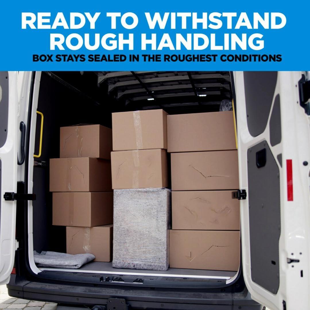 imageScotch Heavy Duty Shipping Packaging Tape 6 Rolls with Dispenser 188quot x 222 yd 15quot Core Great for Packing Shipping ampamp Moving Clear 14266 Count