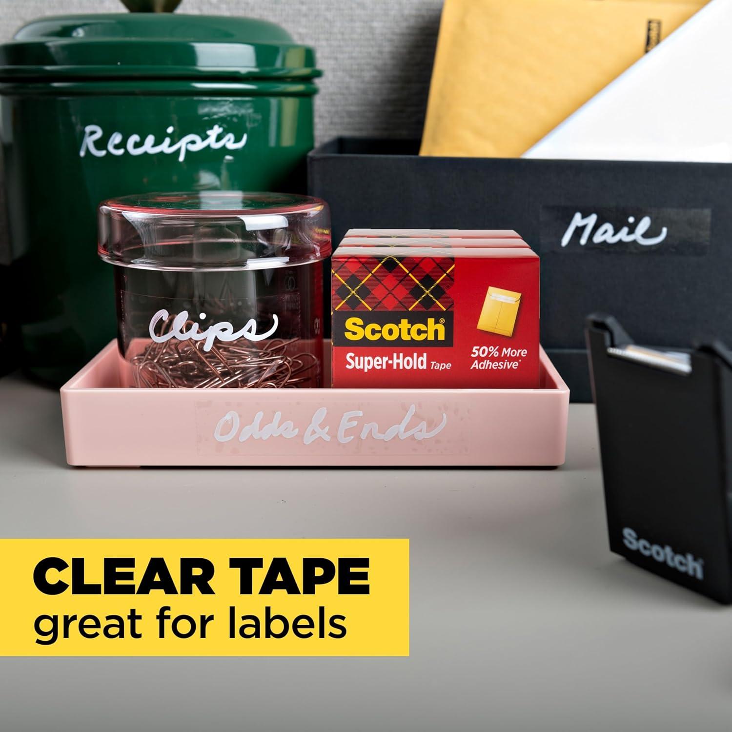 imageScotch SuperHold Tape 6 Rolls 50 More Adhesive Trusted Favorite 34 x 800 Inches Boxed 700S610 Rolls