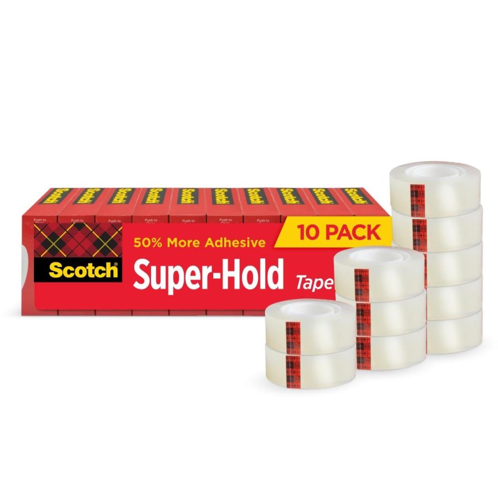 imageScotch SuperHold Tape 6 Rolls 50 More Adhesive Trusted Favorite 34 x 800 Inches Boxed 700S610 Rolls