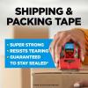 Scotch Heavy Duty Packaging Tape, 1.88 x 22.2 yd, Designed for Packing, Shipping and Mailing, Strong Seal on All Box Types, 1.5″ Core, Clear, 3 Rolls with Dispenser (142-3)(3 Rolls)