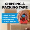 Scotch Heavy Duty Packaging Tape, 1.88 x 22.2 yd, Designed for Packing, Shipping and Mailing, Strong Seal on All Box Types, 1.5″ Core, Clear, 3 Rolls with Dispenser (142-3)(3 Rolls (Pack of 12))