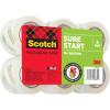 Scotch Sure Start Packing Tape, Clear, Quiet Unwind and Easy Start, 1.88 in. x 25 yd., 6 Tape Rolls, Designed for Packing, Shipping and Mailing, No Splitting or Tearing, 1.5″ Core, Packaging May Vary(6 Rolls)