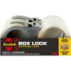 Scotch Box Lock Packaging Tape, 4 Rolls with 4 Refillable Dispensers, 1.88 in x 54.6 yd, Extreme Grip Packing, Shipping and Mailing Tape, Sticks Instantly to Any Box (3950-4RD)(48 Millimeters Width x 50 Meters Length)