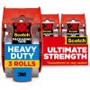 Scotch Heavy Duty Packaging Tape, 1.88 x 22.2 yd, Designed for Packing, Shipping and Mailing, Strong Seal on All Box Types, 1.5″ Core, Clear, 3 Rolls with Dispenser (142-3)(3 Rolls)