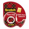Scotch Super-Hold Tape, 4 Rolls, Transparent Finish, 50% More Adhesive, Trusted Favorite, 3./4 x 650 Inches, Dispensered (4198)(1 Roll)