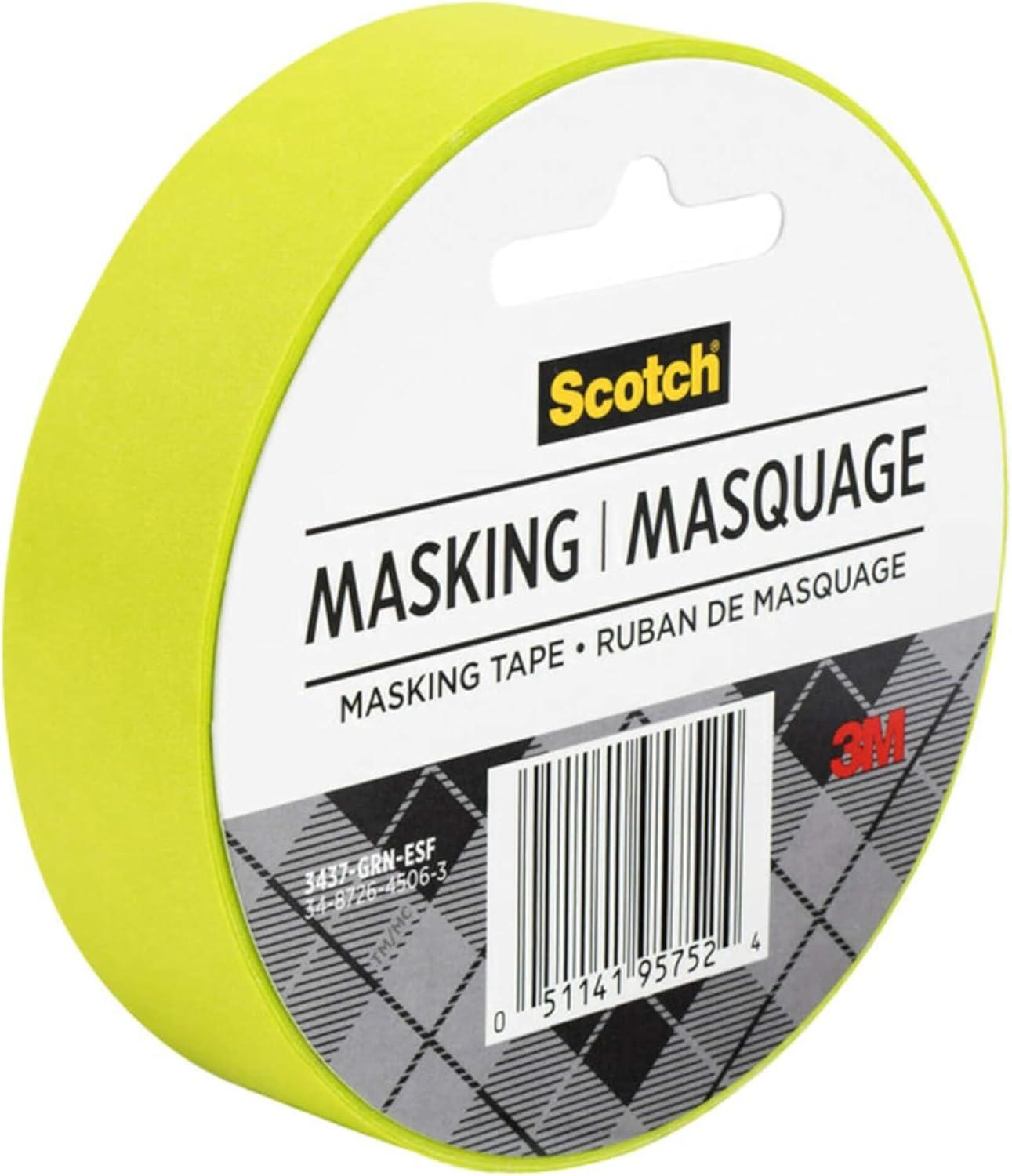 imageScotch Expressions Masking Tape 94 in x 20 yd Great for Decorating DIY and Crafts 6 Rolls Lemon LimeMulticolor