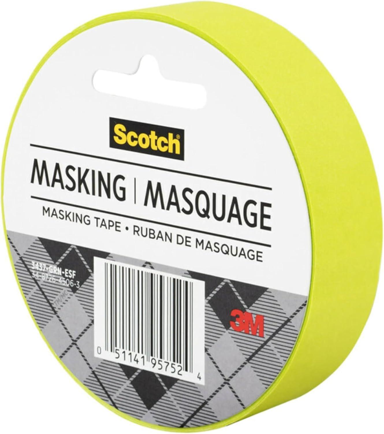imageScotch Expressions Masking Tape 94 in x 20 yd Great for Decorating DIY and Crafts 6 Rolls Lemon LimeMulticolor