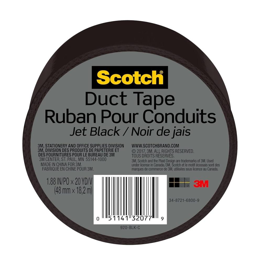 imageScotch Duct Tape Sunshine Yellow 188 in x 20 yd 6PackJet Black