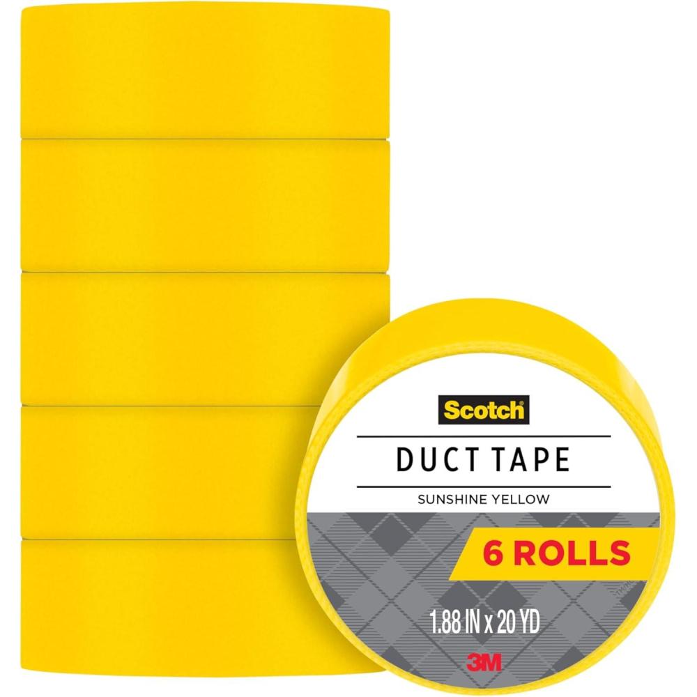 imageScotch Duct Tape Sunshine Yellow 188Inch by 20Yard 6Pack
