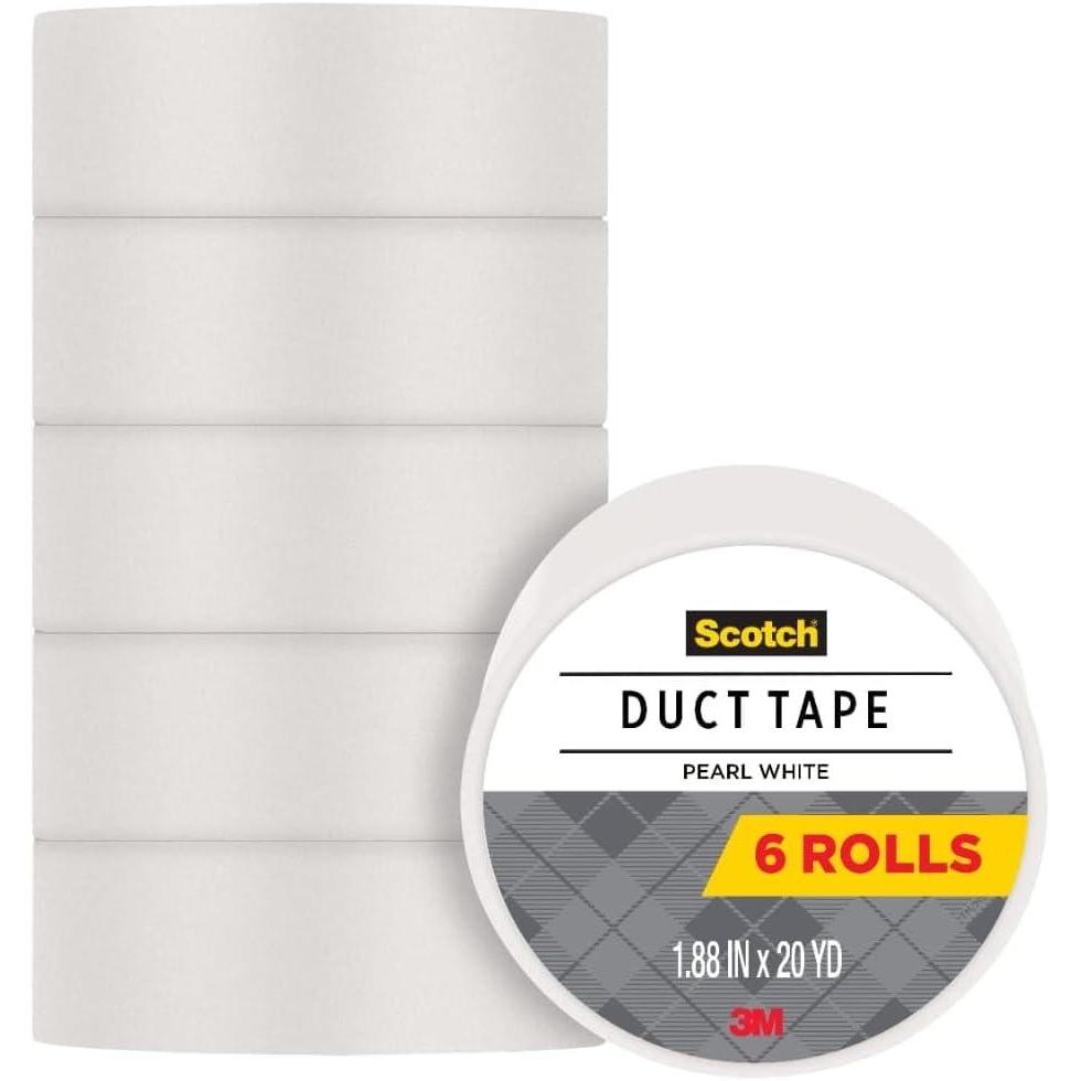 imageScotch Duct Tape188 in x 20 yd Craft and Project Tape White 6Pack