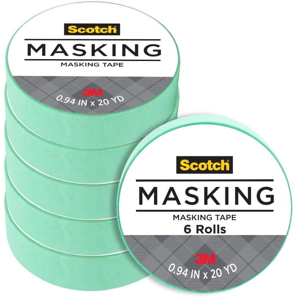 imageScotch Expressions Masking Tape 94 in x 20 yd 6 Rolls Mint Green