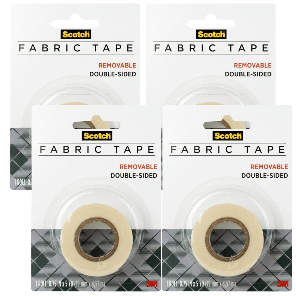 imageScotch Removable Fabric Tape 34 in x 180 in 1Pack Removable and Double Sided FTR1CFTPack of 4