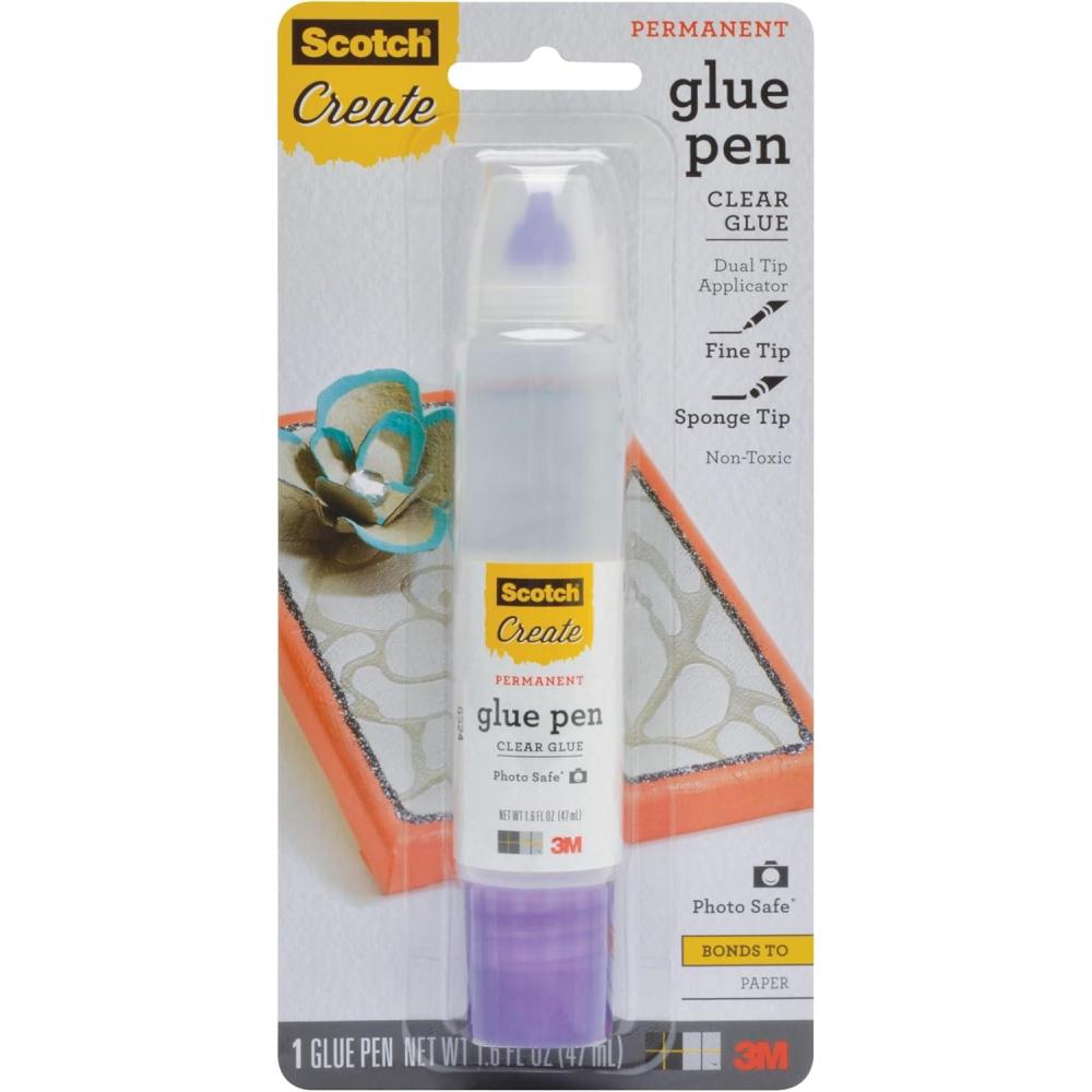 imageScotch Scrapbookers Glue Pen with TwoWay Applicator 16 oz 1Pack