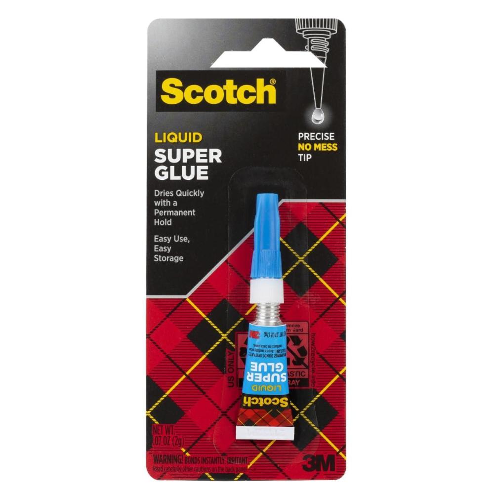 imageScotch Super Glue Liquid 07 oz 1Pack Fast Drying Liquid Formula AD118D1Pack