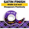 Scotch Gift Wrap Tape, Invisible, 0.75 in. x 650 in., 6 Dispensers/Pack, Create Halloween Crafts(6-Rolls)