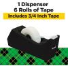 Scotch Magic Tape with Scotch Desktop Dispenser, 6 Rolls of 3/4″ x 1000″ Each Plus 1 Desktop Tape Dispenser, Great for Repair, Wrapping and Office Applications(Tape)