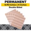 Scotch Permanent Fabric Tape Strips, 0.75 in. x 4 in., Machine Washable, Perfect Hemming Tape for DIY and Crafting, 1-Pack, 30 Strips