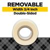Scotch Removable Fabric Tape, 3/4 in x 180 in, 1/Pack, Removable and Double Sided (FTR-1-CFT)(Pack of 3)