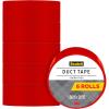 Scotch Duct Tape, Cherry Red, 1.88-Inch by 20-Yard, 6-Pack