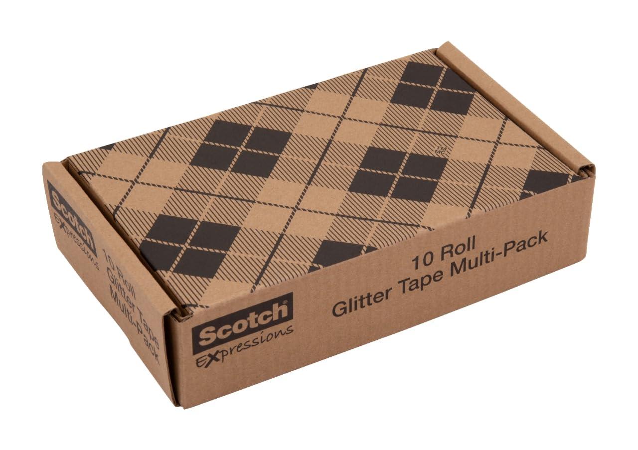 imageScotch Glitter Washi Tape 10 Rolls Great for Holiday DIY and Wrapping School Supplies Craft Supplies and Teacher Appreciation GiftsPack of 80