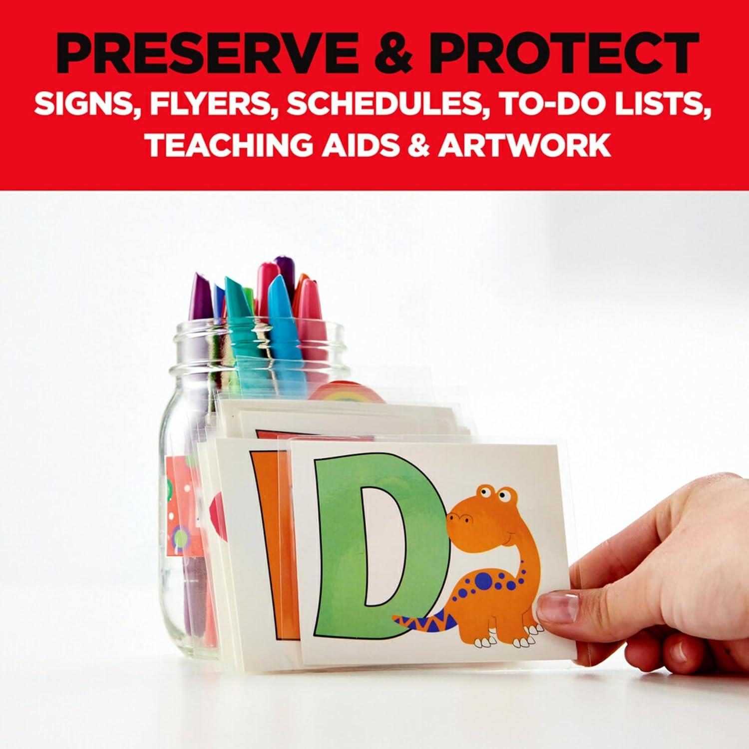 imageScotch Thermal Laminating Pouches Letter Size Laminating Sheets 89 x 114Inches 3 mil Thick 20Pack50Pack