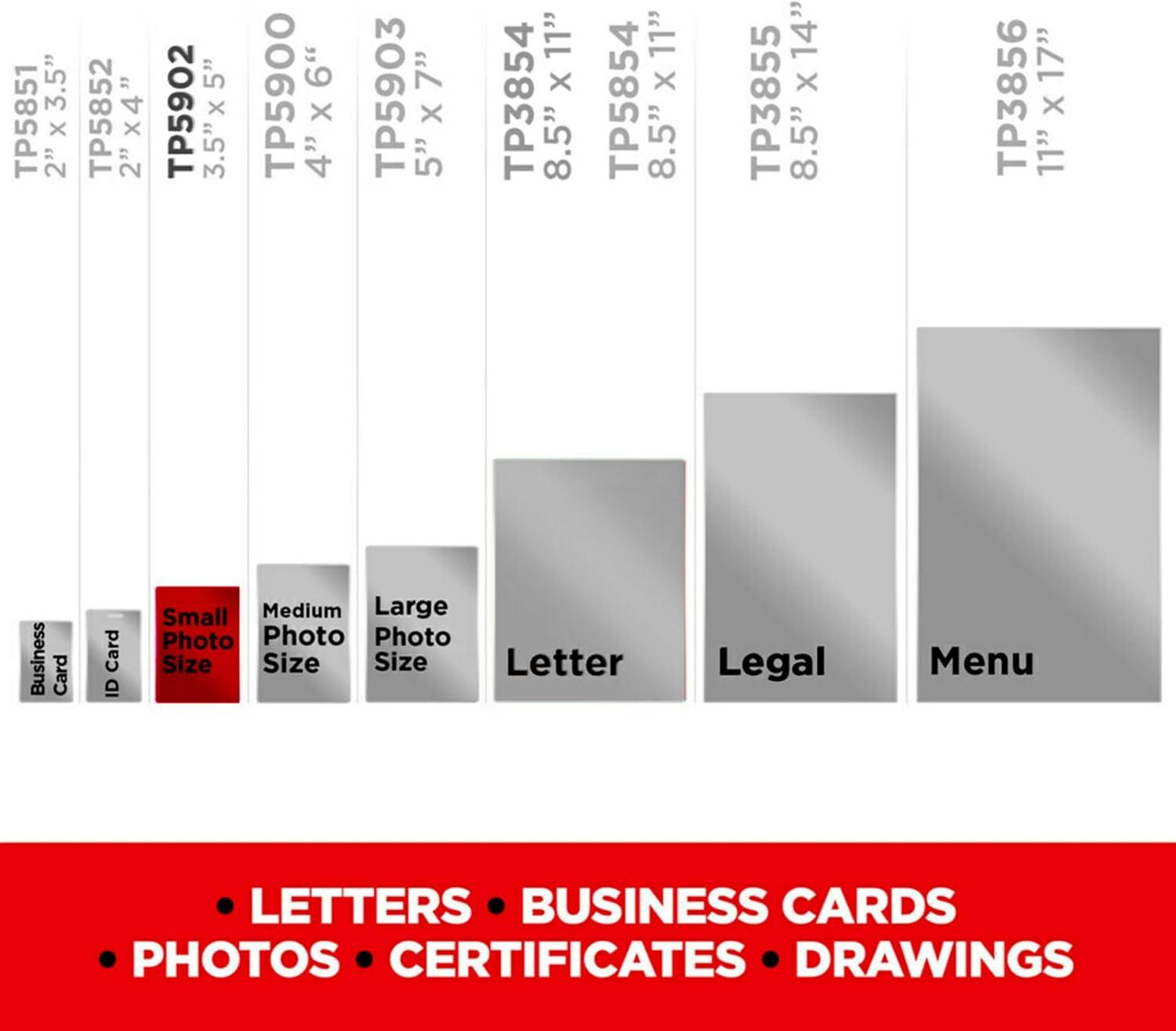 imageScotch Thermal Laminating Pouches Letter Size Laminating Sheets 89 x 114Inches 3 mil Thick 20Pack50Pack