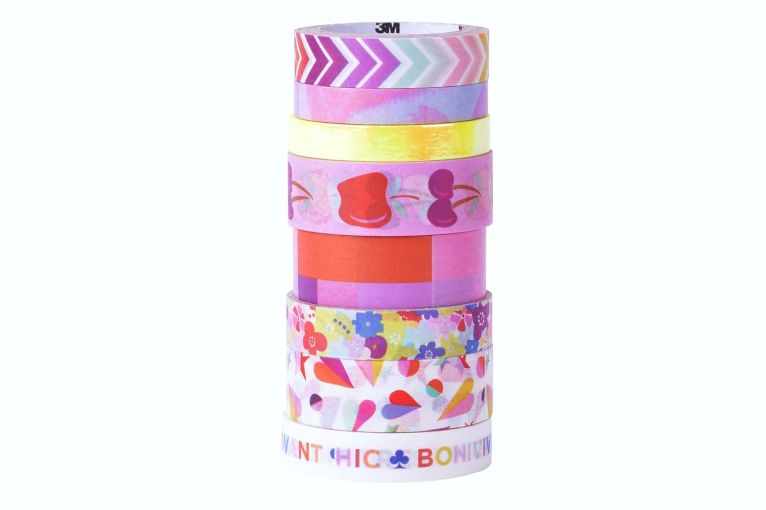 imageScotch Washi Tape Solid Color Rainbow Design 8 Rolls Great for Bullet Journaling Scrapbooking and DIY Dcor C10178SOL1Spring