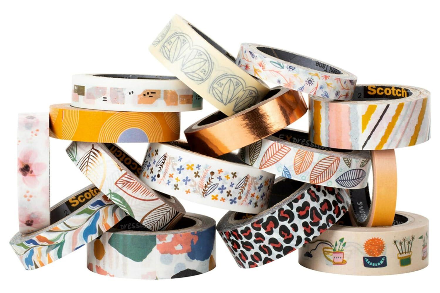 imageScotch Washi Tape Solid Color Rainbow Design 8 Rolls Great for Bullet Journaling Scrapbooking and DIY Dcor C10178SOL1Whimsical