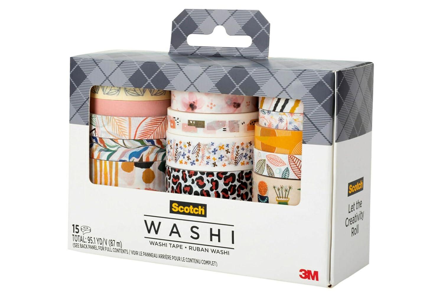 imageScotch Washi Tape Solid Color Rainbow Design 8 Rolls Great for Bullet Journaling Scrapbooking and DIY Dcor C10178SOL1Whimsical