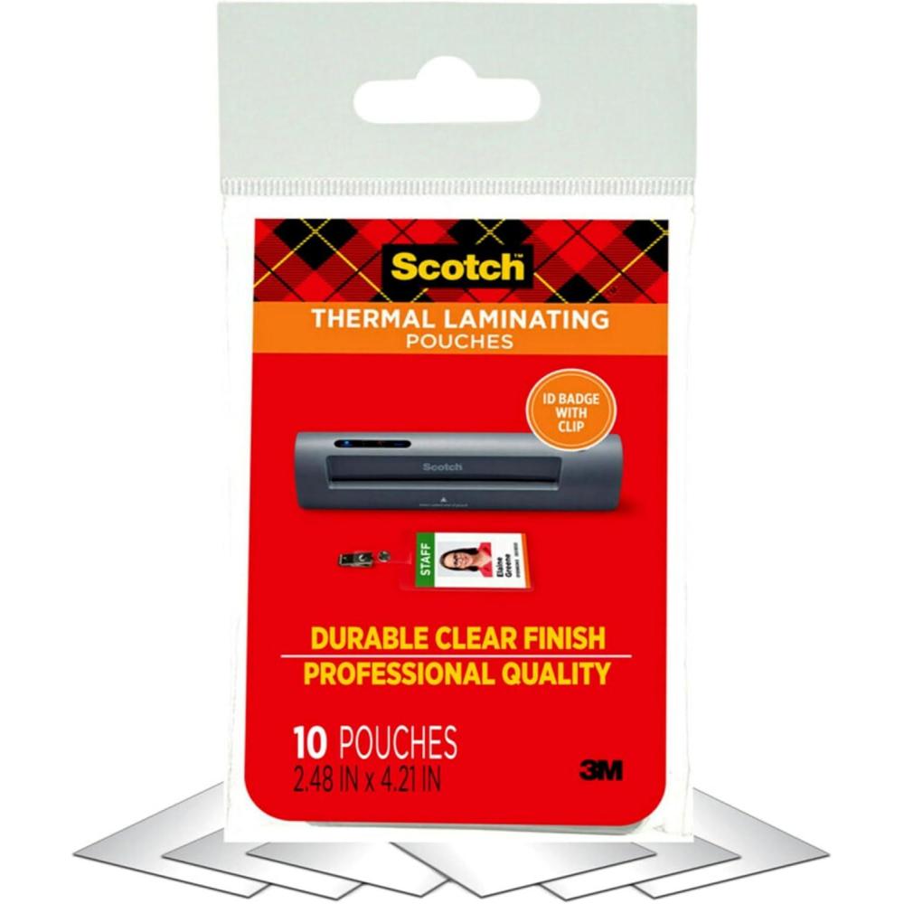 imageScotch Thermal Laminating Pouches Laminate Homemade Ornaments Christmas Banners and Gift Tags 5 Mil 20Pack Photo Size Laminating Sheets 5 x 7 Inches ClearID Badge