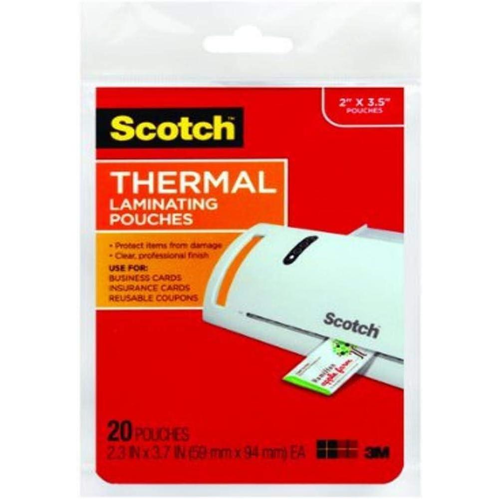imageScotch Thermal Laminating Pouches Premium Quality 5 Mil Thick for Extra Protection 20 Pouches6 Pack Our Most Durable Lamination Pouch 23 x 37 inches TP585120