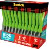 Scotch 5″ Soft Touch Pointed Tip Kids Scissors, 12 Count Teacher’s Pack, Green, All-Purpose Scissors for School and Crafts (1442P-12)(Assorted Colors)
