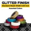 Scotch Glitter Washi Tape, 10 Rolls, Great for Holiday DIY and Wrapping, School Supplies, Craft Supplies, and Teacher Appreciation Gifts(10-Pack)