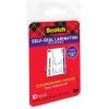 Scotch Self-Sealing Laminating Pouches, Business Card Size 2.4 in x 3.8 in, Great for Gift Tags, 10-Pack