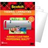 Scotch Thermal Laminating Pouches Premium Quality, 5 Mil Thick for Extra Protection, 50 Pack Letter Size Laminating Sheets, Our Most Durable Lamination Pouch, 8.9 x 11.4 inches, Clear(50-Pack Sheets)