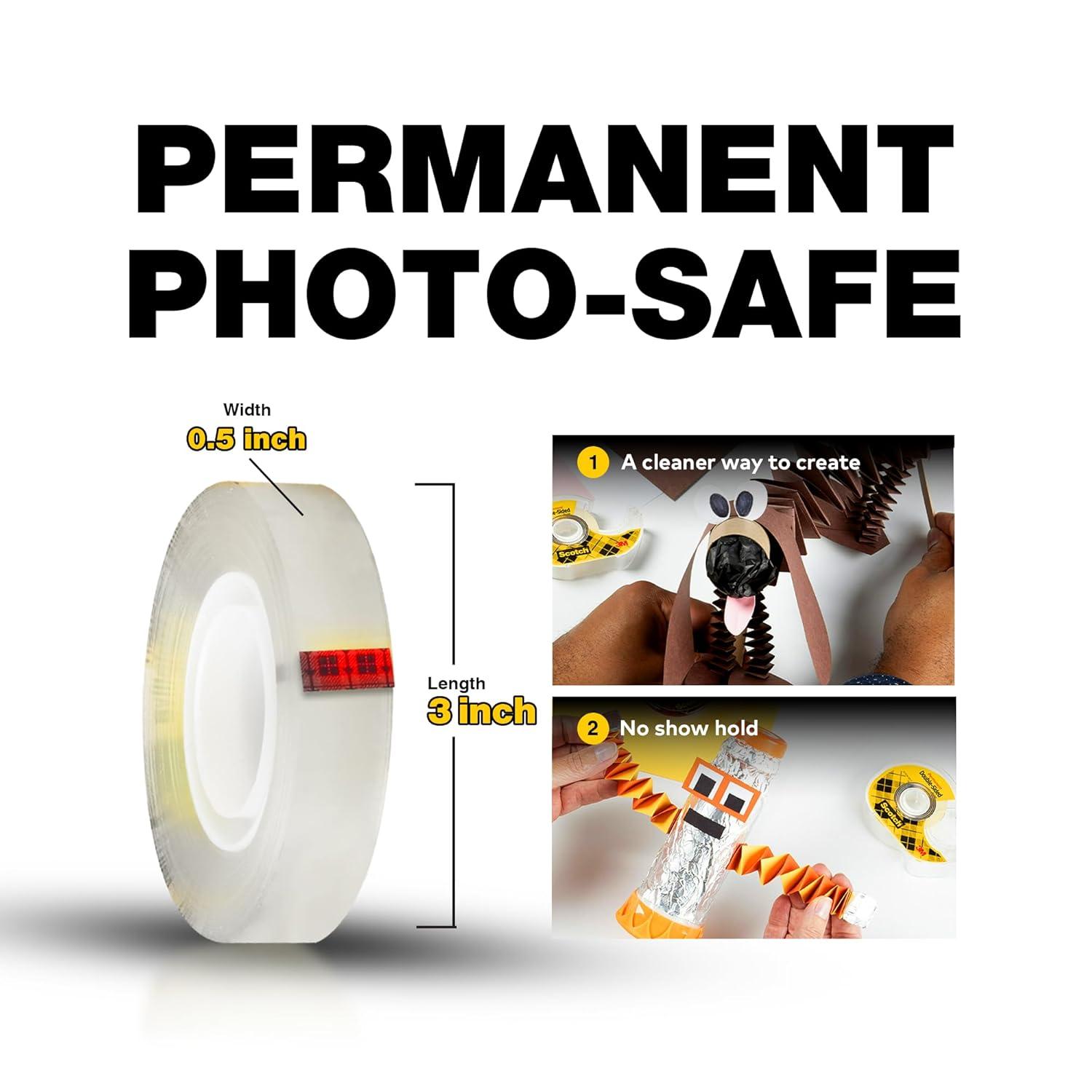 imageScotch Double Sided Tape 12 in x 500 in Permanent 2 BoxesPack 665210 rolls