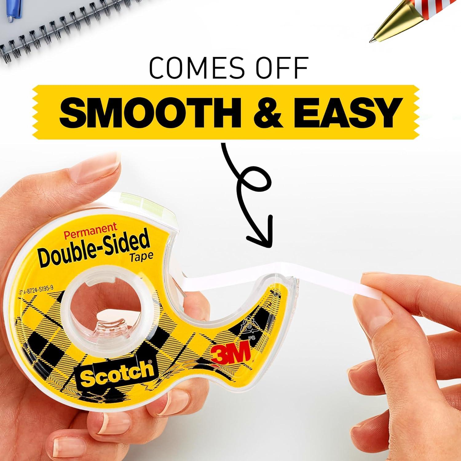 imageScotch Double Sided Tape 12 in x 500 in Permanent 2 BoxesPack 665210 rolls