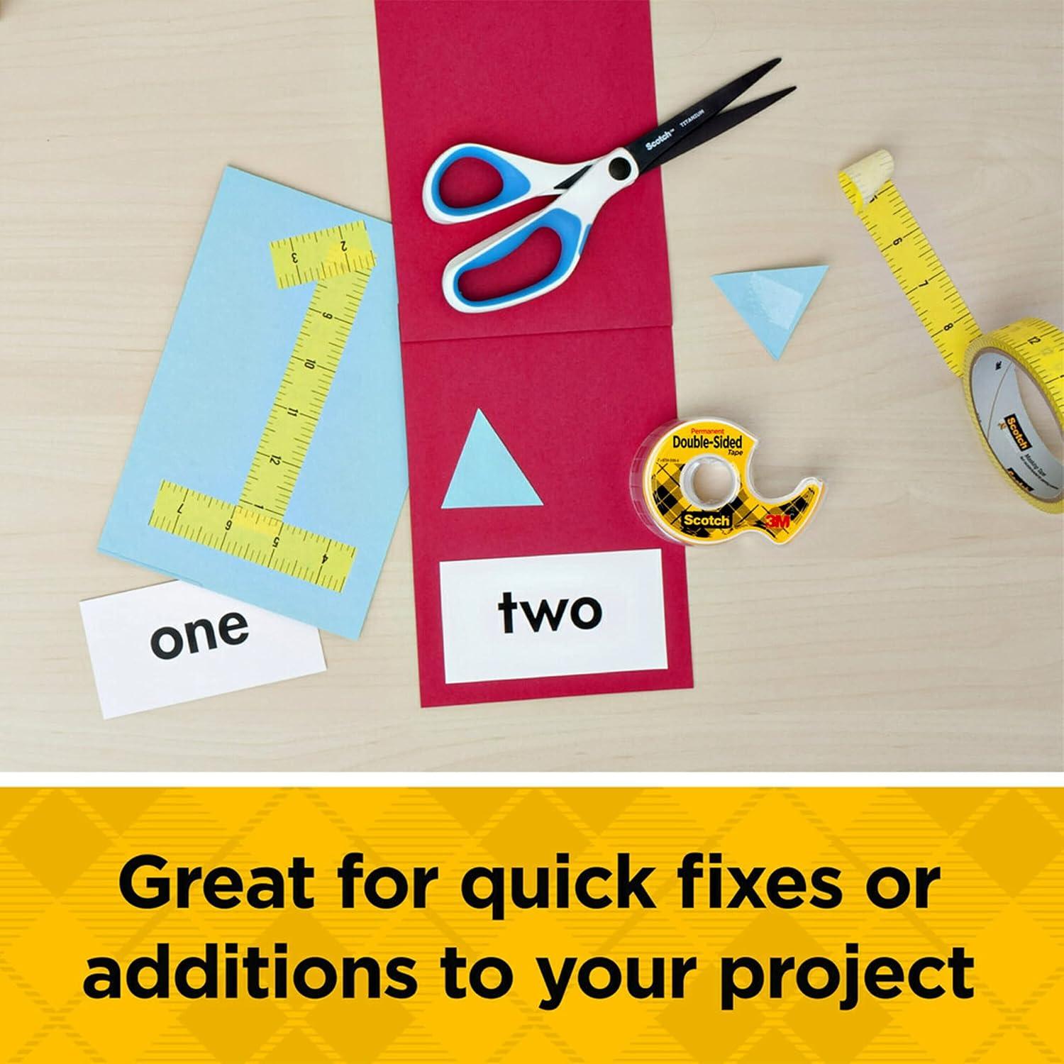 imageScotch Double Sided Tape Office and School Supplies for Arts and Crafts Alternative to Scrapbooking Glue 075 in x 1296 in 1 Tape Refill Roll1 Count Pack of 2