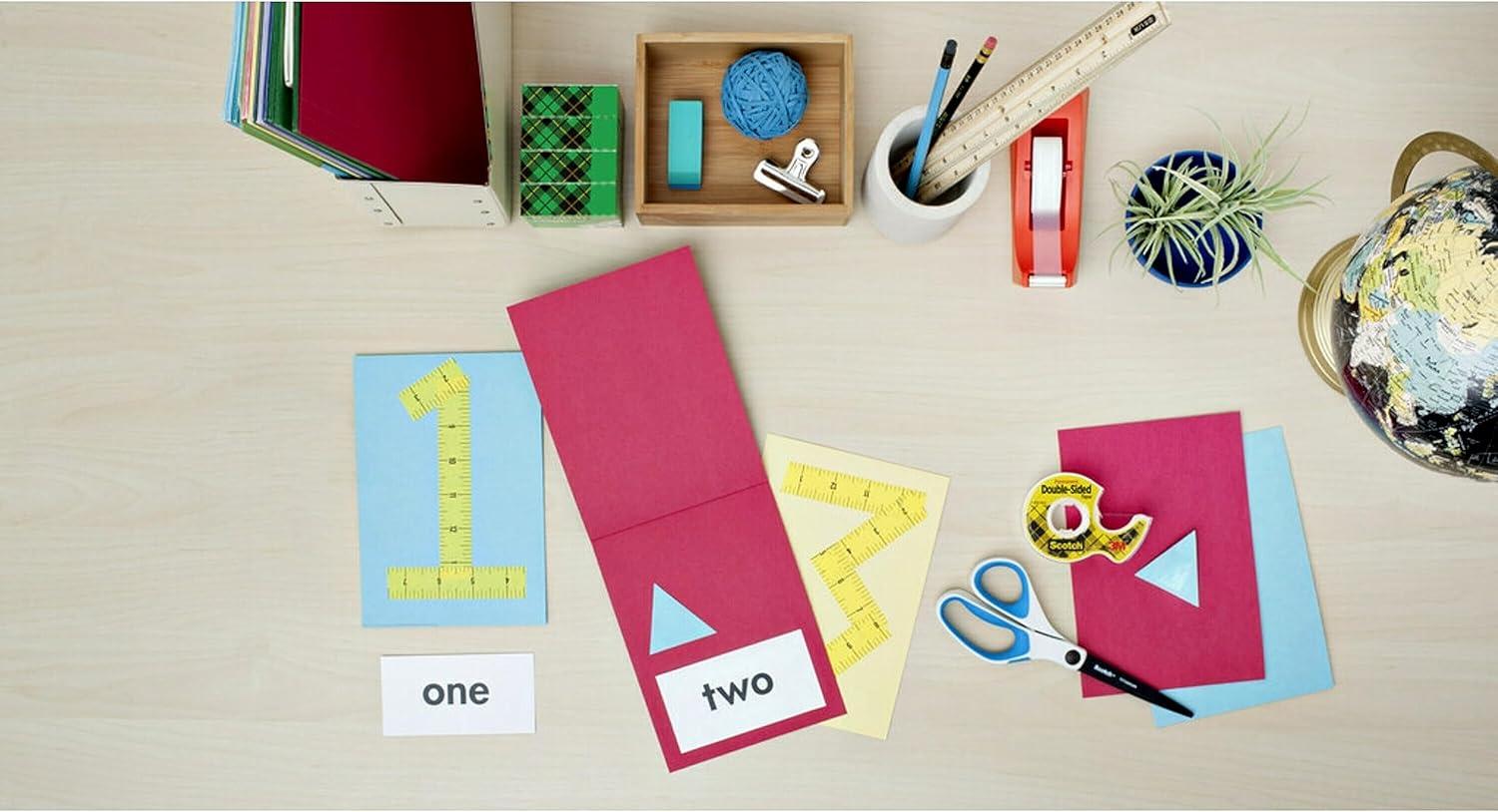 imageScotch Double Sided Tape with Deluxe Desktop Tape Dispenser 12 in x 900 in 1 Dispenser and 6 Refill RollsPack 6656PKC4012 x 900 in Pack of 12